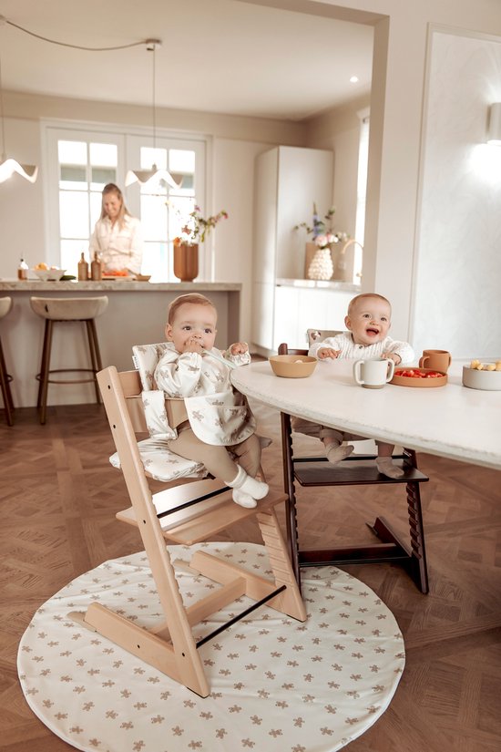 Meyco Baby Gingerbread kinderstoel knoeimat - soft sand van Meyco — afbeelding 5