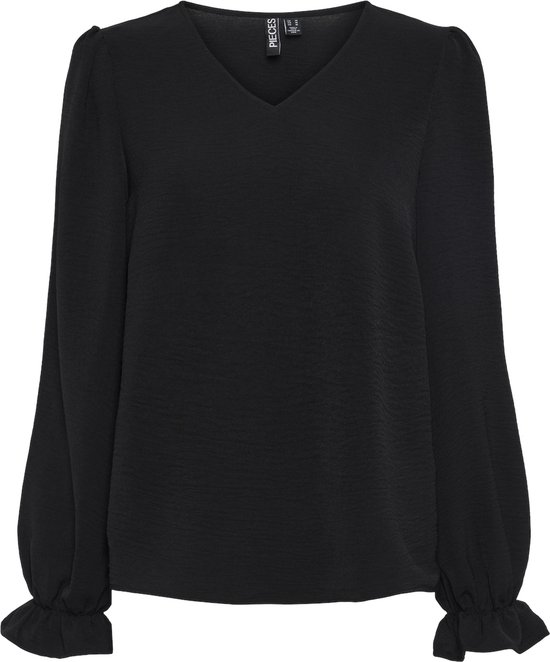 Pieces Blouse Pctiffany Ls V-neck Top Noos Bc 17150984 Noir Taille Femme - XS