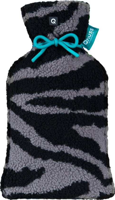 Qnuss Elektrische Warmtekruik XL - Oplaadbaar - Energiebesparend & Duurzaam - Teddy - Zebra - 40x20 cm - Infraroodwarmte - Inclusief Powerbank