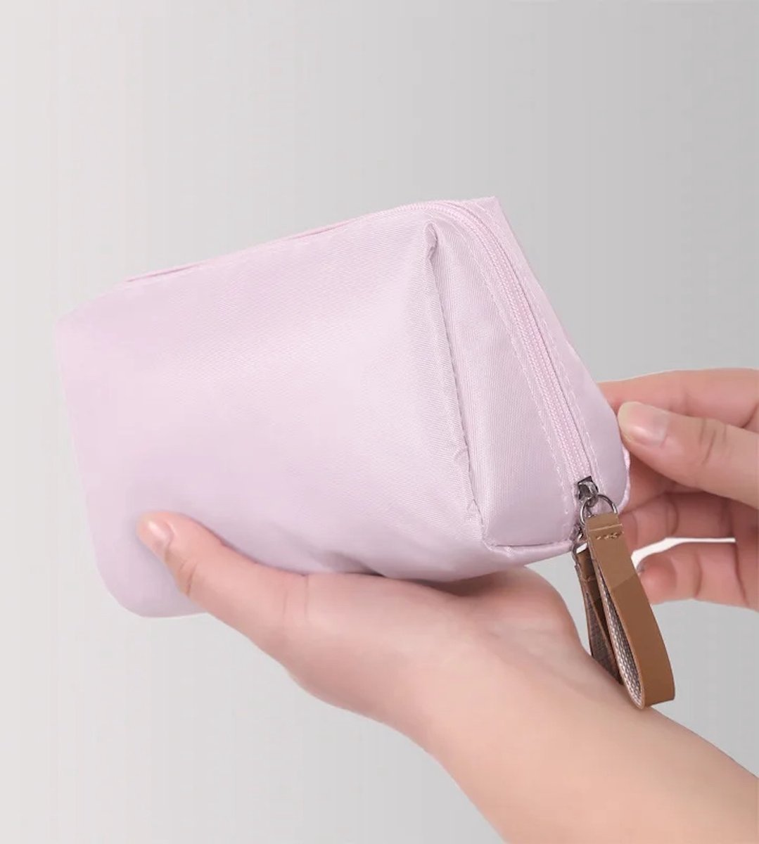 Without Lemon - Waterdicht Toilettasje - Make Up Tasje - Cosmetica - Organizer - Klein - Compact - Handig - 15x10x5.5cm - Roze