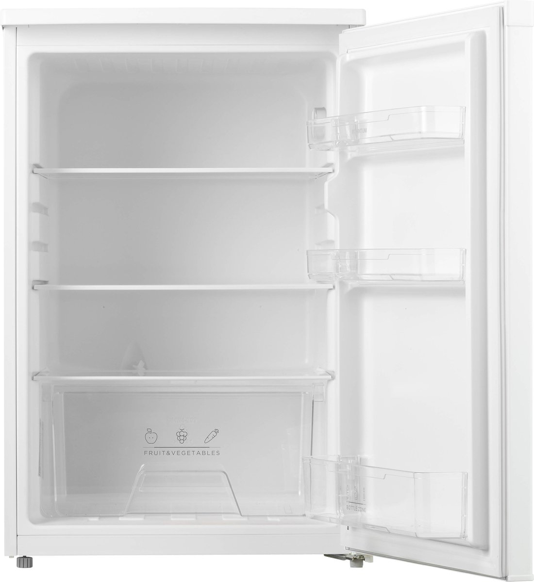 Inventum KK550 tafelmodel koelkast energiezuinig - 131 liter - Zonder vriesvak - 55 cm breed - Superkoelen - Led-verlichting - Energielabel D - Vrijstaand - Wit — afbeelding 3