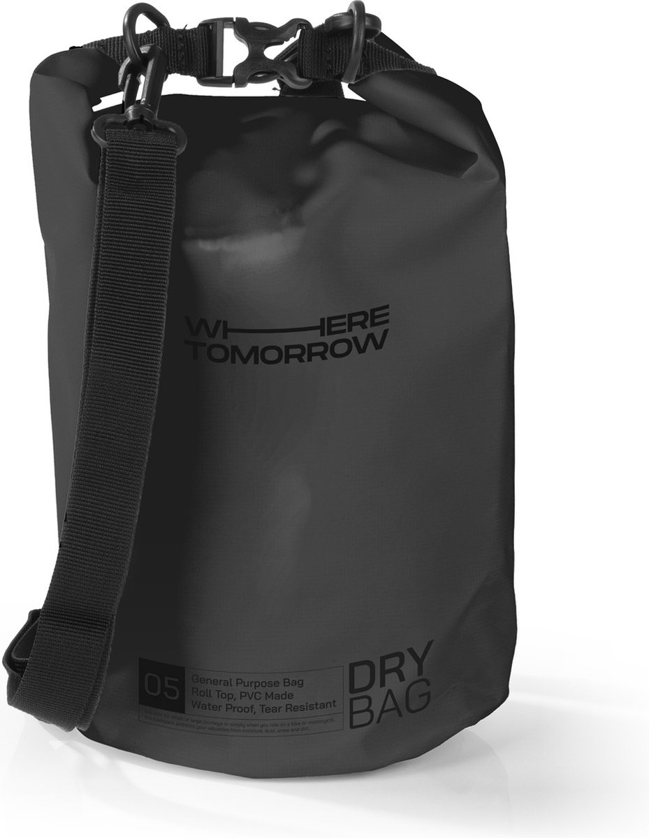 Where Tomorrow PVC dry bag Style 01 5L zwart