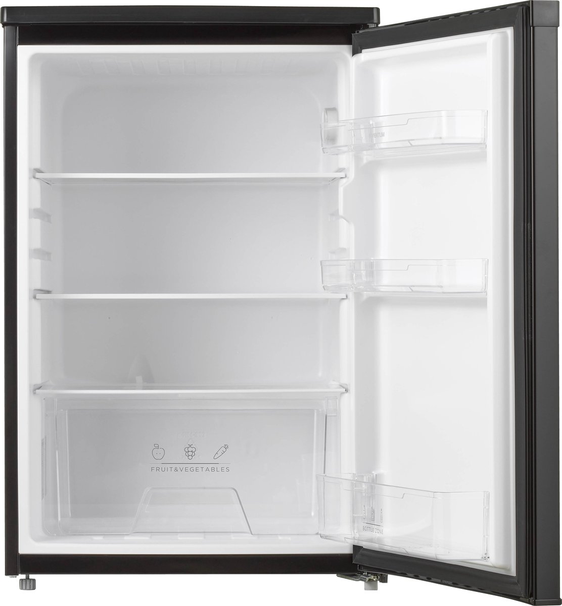 Inventum KK550B tafelmodel koelkast energiezuinig - 131 liter - Zonder vriesvak - 55 cm breed - Superkoelen - Led-verlichting - Energielabel D - Vrijstaand - Zwart — afbeelding 3