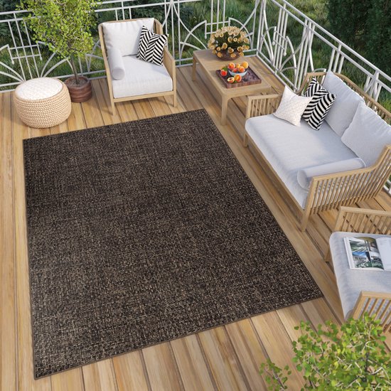 Sunny Outdoor - Tuin Buitenkleed - Beige Grijs - Vloerkleed voor Tuin Terras Balkon- 80x150 CM