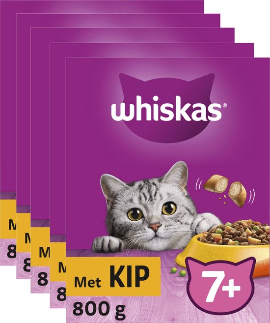 Foto: Whiskas kattenbrokken senior 7 kip doos 5x800g