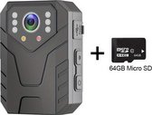 Bovista Spy Cam - Bodycam - Politie - Chest Camera - Spy Camera - Verborgen Camera - Spionage Camera - Action Camera - HD