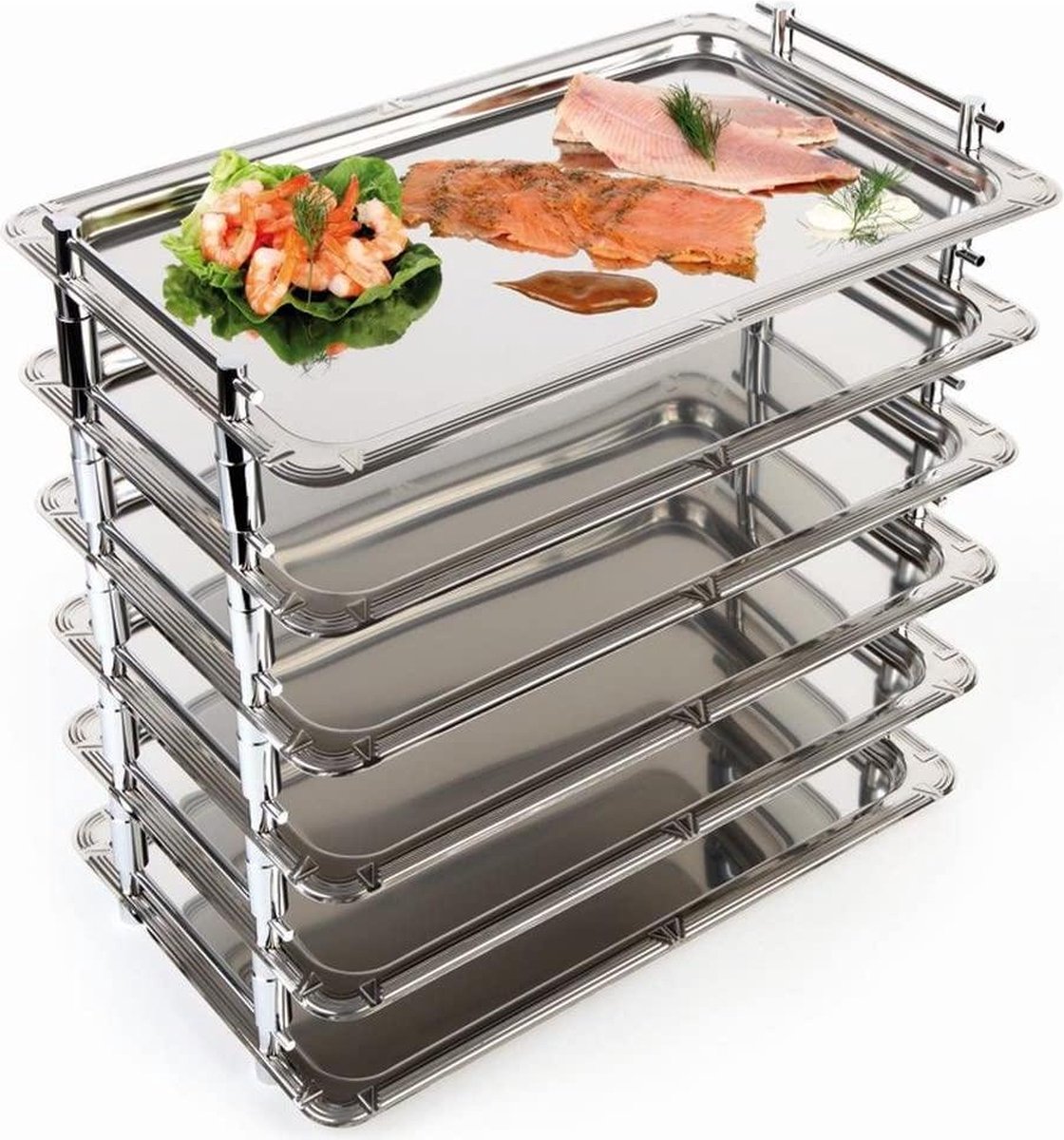 Stacking Buffet vassoio GN-1/1 - Ruimtebesparend stapelbaar - RVS