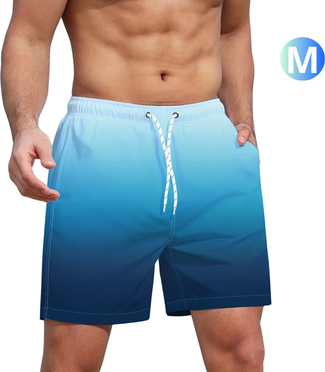Bovista Zwembroek Heren - Zwem Broek Mannen - Badkleding - Zwemmen - Jongens - Swimming Shorts - Zomerbroek - Zonder Zakken - Lichtblauw - Maat M