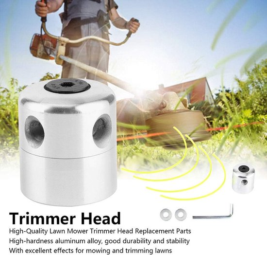 Weed Eater-draad, Aluminium Grastrimmerkop, Trimmerkop Spoelset met 4 Lijnen, Maaierkabel, Montagering en Sleutel, voor Grasmaaier van FEPITO — afbeelding 4