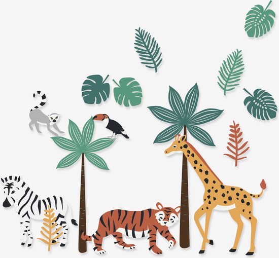 Autocollants Vertbaudet XL Jungle verte