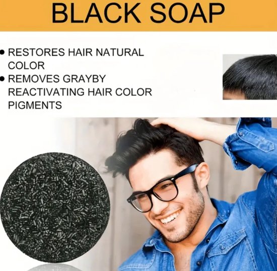 Darkening bar shampoo voor grijs haar of baard ,kleurt elke keer grijze haren donkerder geschikt voor man en vrouw 2x in een set