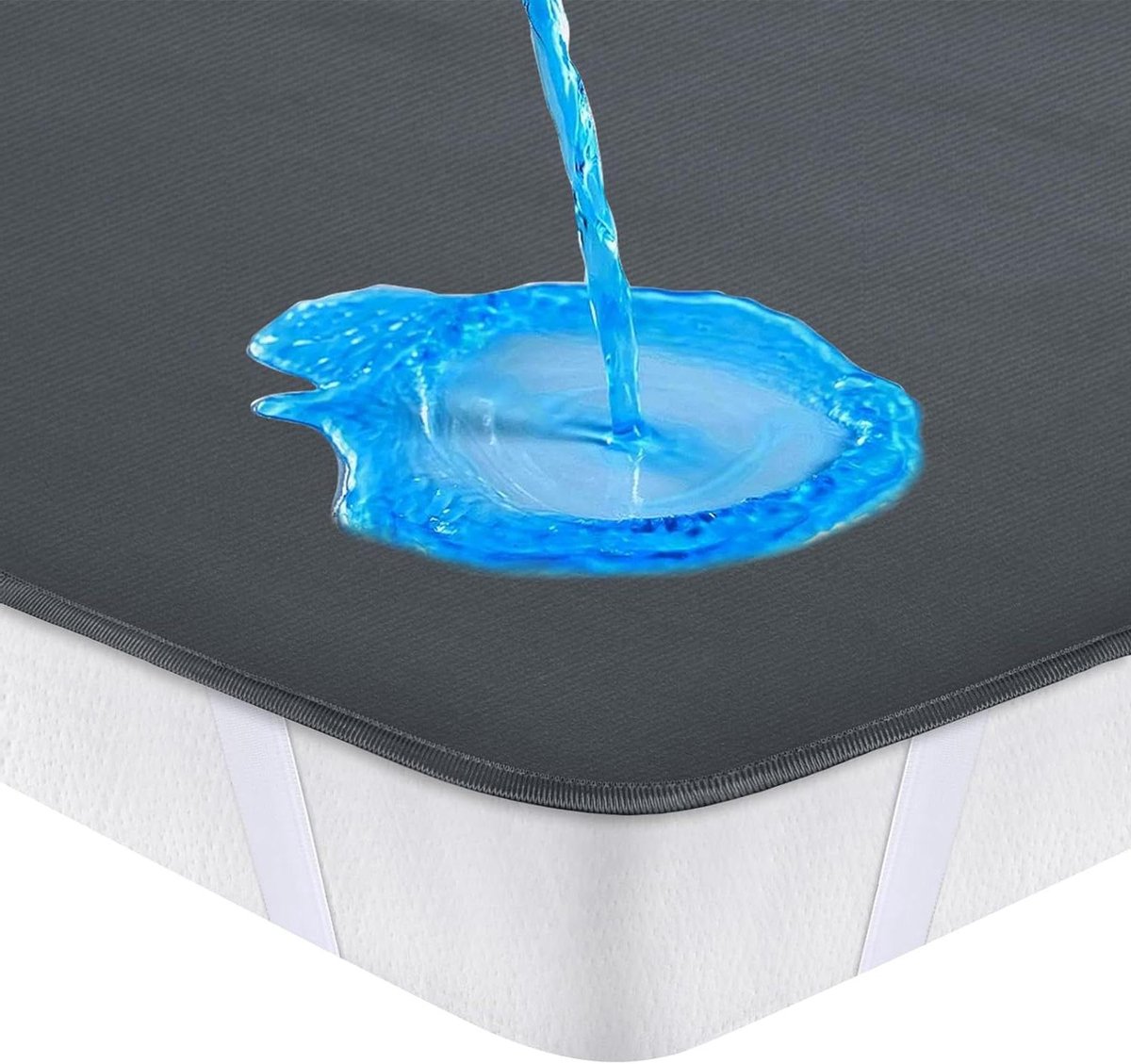 Matrasbeschermer 90 x 200 cm grijs - waterdicht - wasbaar - incontinentie - kinderen incontinentie onderlegger