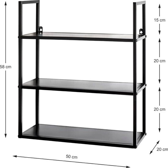 WOOOD - Meert wandplank zwart 50cm - What is Hip