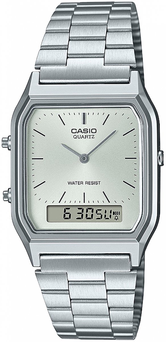Casio Casio Collection Vintage AQ-230A-7AMQYES Horloge - Staal - Zilverkleurig - Ø 31.5 mm