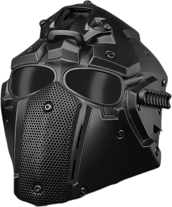 Nivard Airsoft Masker - Paintball - Mask - Tactical Helmet - Helm - Zwart - Comfortabel