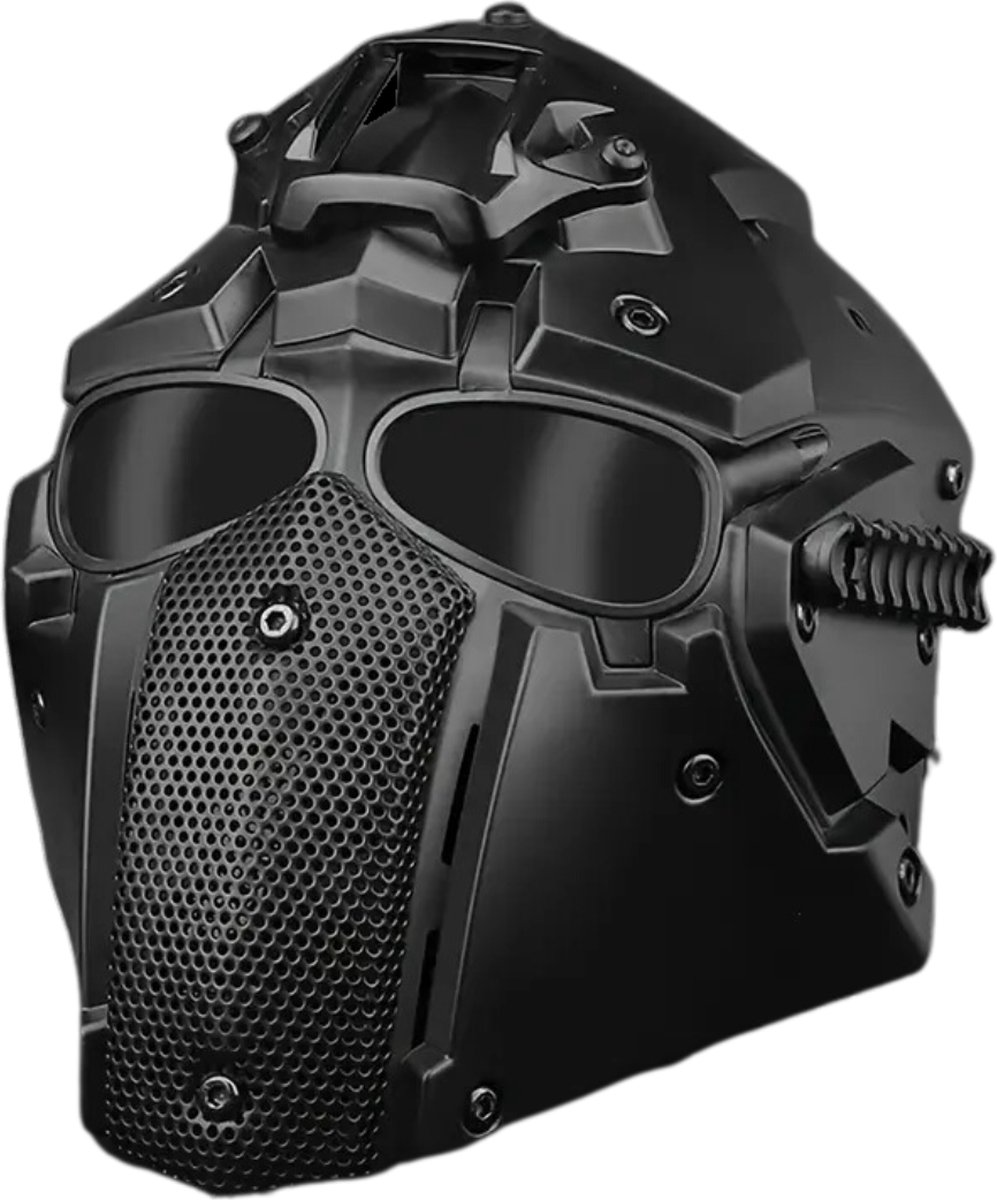 Nivard Airsoft Masker Paintball Mask Tactical Helmet Helm – Comfortabel Zwart