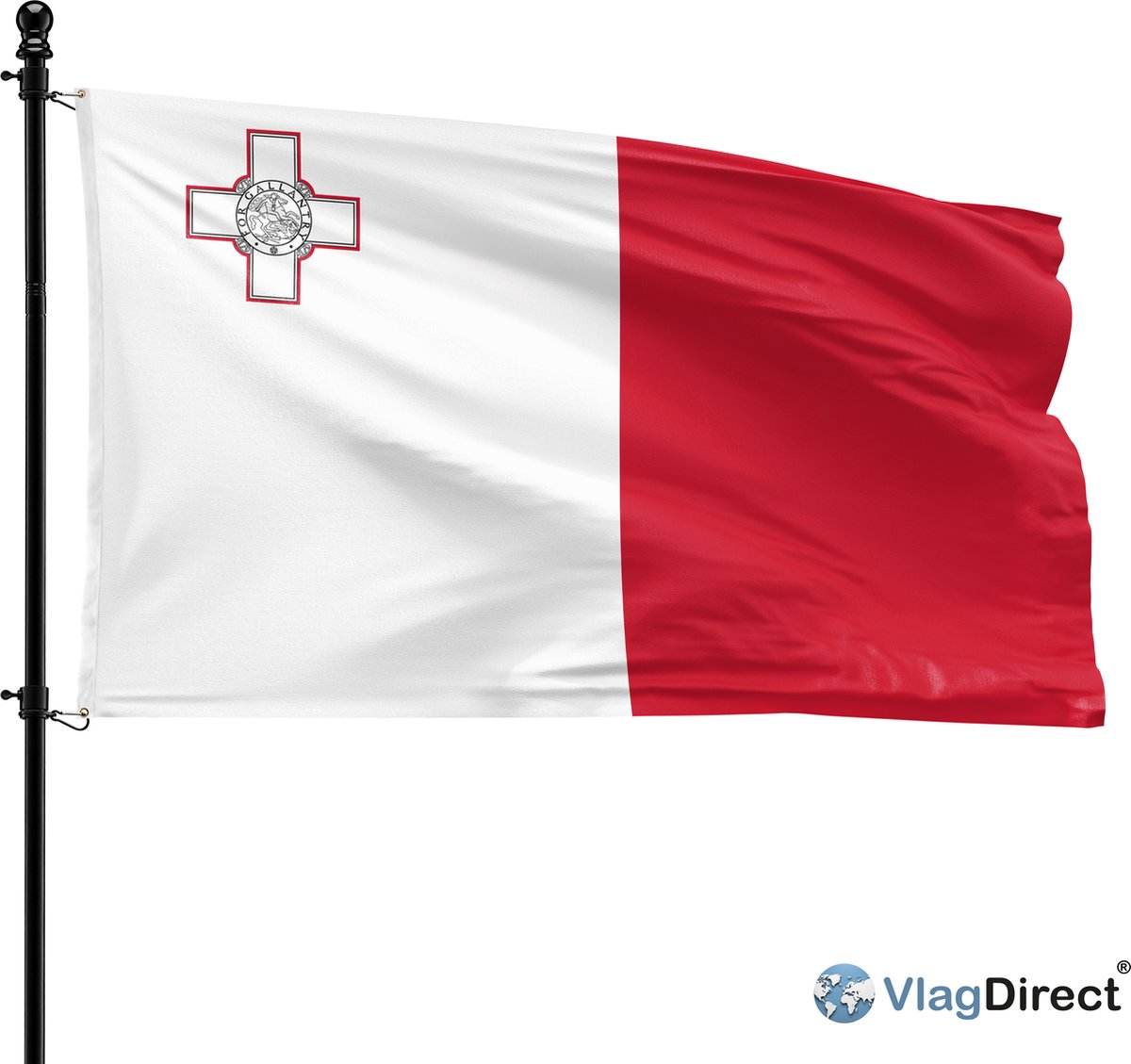 VlagDirect - Maltese vlag - Malta vlag - 90 x 150 cm.