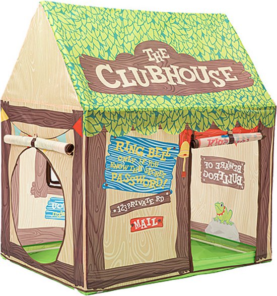 Foto: Speel tent clubhouse kinder tent buiten en binnen speelgoed jongens en meisjes 100 x 70 x 110 cm incl opbergtas gemakkelijk in elkaar te zetten