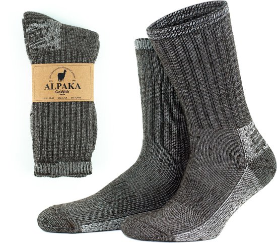 GoWith-chaussettes laine-chaussettes alpaga-1 paire-pleine éponge-chaussettes maison-chaussettes chaudes-chaussettes hiver-chaussettes thermo-chaussettes cadeau-taille 43-46
