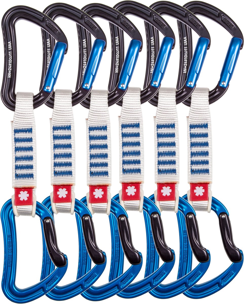 Ocun Raven QD Zoom 6 pack - klimsetjes - quickdraws - blauw