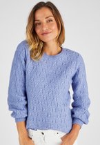 Damart - Trui tricot met siersteek Thermolactyl - Dames - Blauw - M