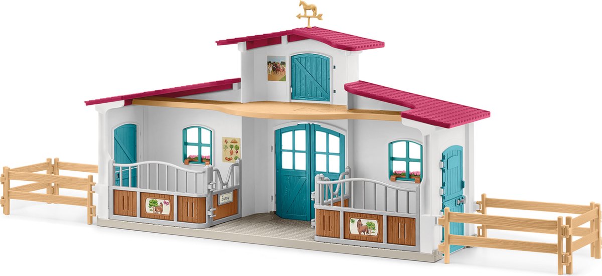 schleich HORSE CLUB - Manege - Kinderspeelgoed - Paarden Speelgoed - Paardenstal, 3 Paarden en 2 Speelfiguren - 115 onderdelen — afbeelding 23