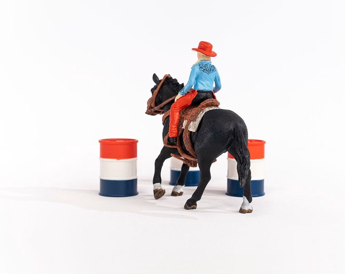Schleich Farm World Barrel Racing met Cowgirl en Appaloosa thumbnail 6