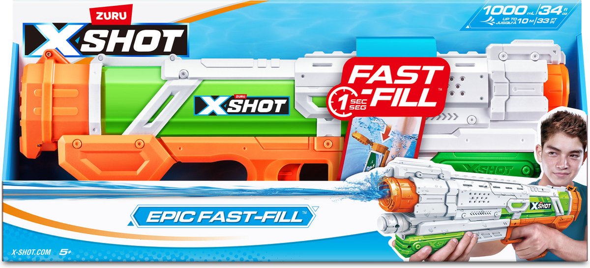 ZURU - XSHOT - Water Fast-Fill Epic Water Blaster - Waterpistool - 1000ML — afbeelding 7