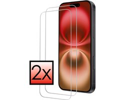 Screenprotector - 2 Stuks - Geschikt voor Apple iPhone 16 - Volledige Dekking - Met Dichte Notch Full protection - Beschermglas - Gehard Glas - Tempered Glass - Screen Protector - Bescherm Cover