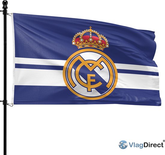 VlagDirect - Real Madrid drapeau - Real Madrid Football Team drapeau - 90 x 150 cm.