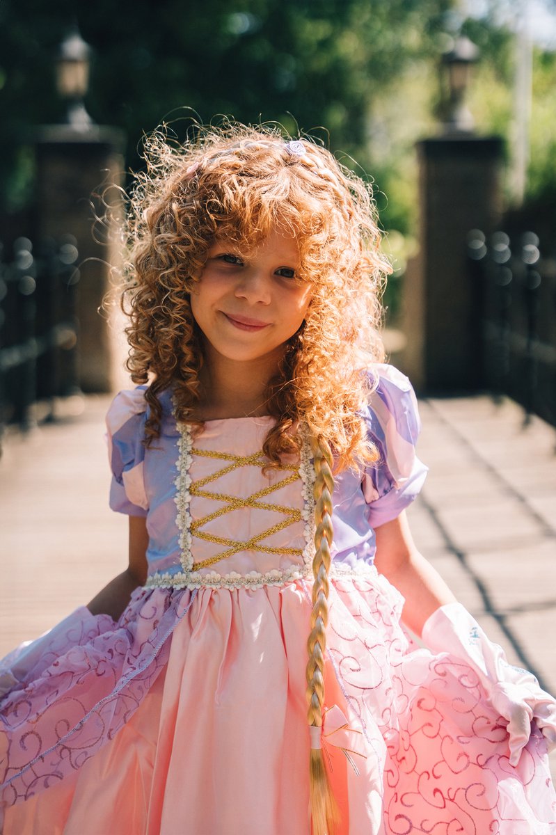 Het Betere Merk - Prinsessenjurk meisje - Roze / Paarse jurk - Verkleedkleding meisje - Carnavalskleding Kind - Kleed - Lange handschoenen - Haarband — afbeelding 5