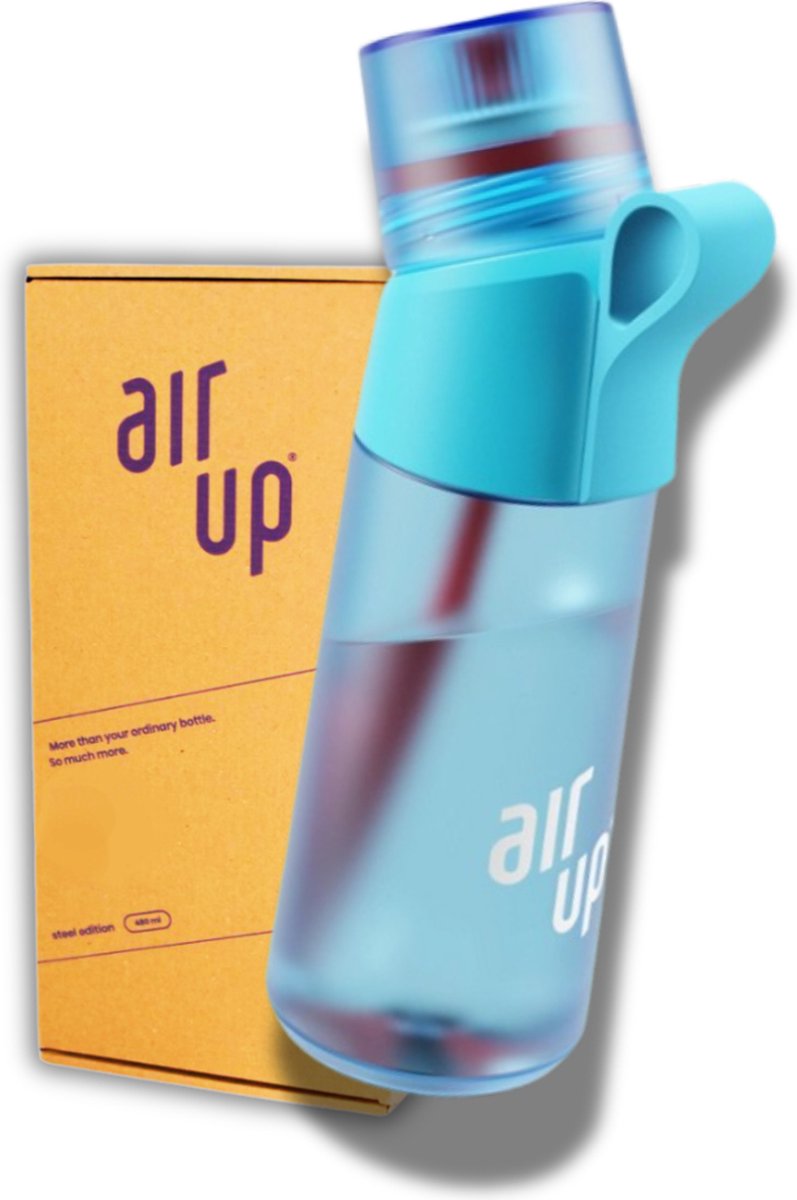 Air Up Drinkfles Blue Pulse starterskit - 600 ml Bottle - Inclusief 3 pods - starterskit - hydraterend - Air up fles - geurwater - vegan - bio