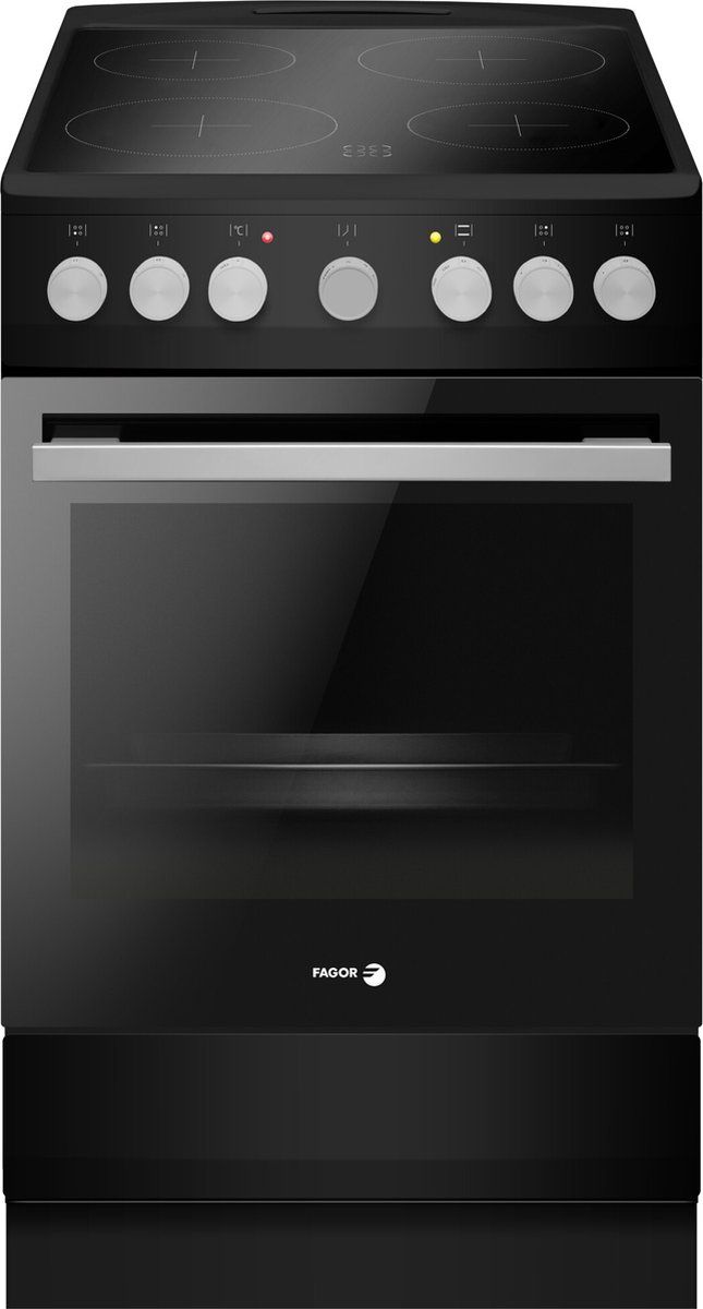 Fagor FACV203N Keramisch Fornuis 50 cm Breed - Hetelucht - Katalyse - XL Oven 62L