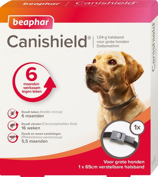 Beaphar Canishield Parasietenband Hond - Anti vlooien en tekenmiddel - per stuk L