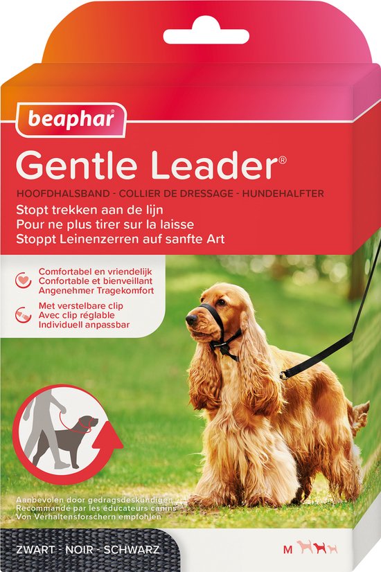 Foto: Gentle leader hoofdhalster medium zwart beaphar