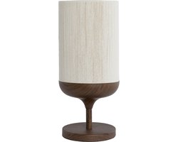 Light & Living Tafellamp Dania - Crème/Bruin - Ø22.5x50cm - Modern