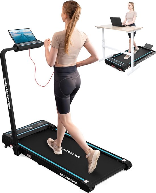 Foto: Gearstone gt3 loopband inklapbaar elektrische opvouwbare loopband wandelband 1 12 km u walking pad maximaal gewicht 120 kg treadmill met afstandsbediening en bedieningspaneel