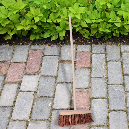 Straatbezem/buitenbezem - Theo - hout/piassava - 121 cm steel - 30 cm bezemkop - werkplaats bezem van Garden of Eden — afbeelding 3