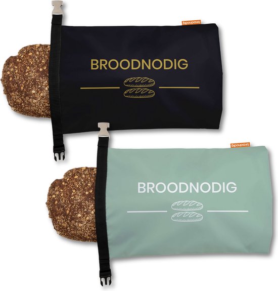 Foto: Broodnodig herbruikbare broodzakken 2pack 100 rpet broodzakken voor zelfgebakken brood broodtrommel thuisbakker diepvrieszak brooddoos nachtelijke oasis