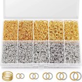 200 ovale gouden springringen, open springringen voor het maken van sieraden, splitringen, 4x5mm - Nederland 200 ovale gouden springringen, open springringen voor het maken van sieraden, splitringen, 4x5mm - Nederland