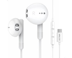 Oortjes met draad en microfoon - Oordopjes - 120CM kabel - USB-C aansluiting - Earphones Wired