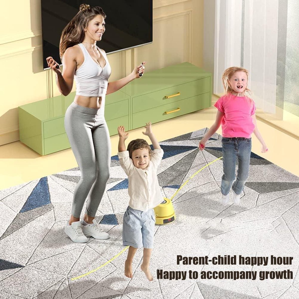 Skippy Jumper, Smart Jump Rope Machine Elektronische Springtouwsa, Trainingsteller Elektrisch Touwspringen, USB-springtouwmachine Voor Kinderen Volwassenen Outdoor