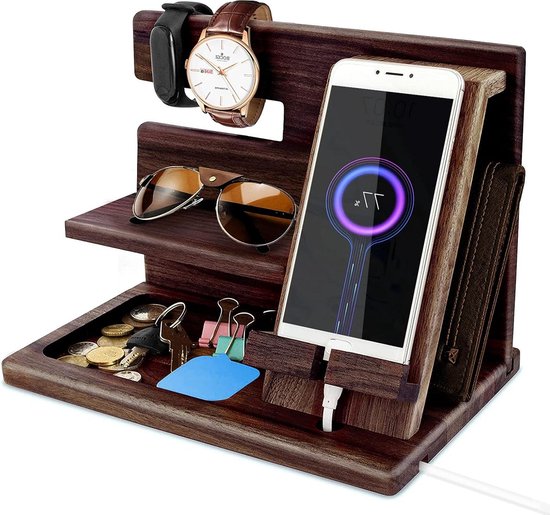LAC Geschenke für Männer Geburtstag Docking Station Holz