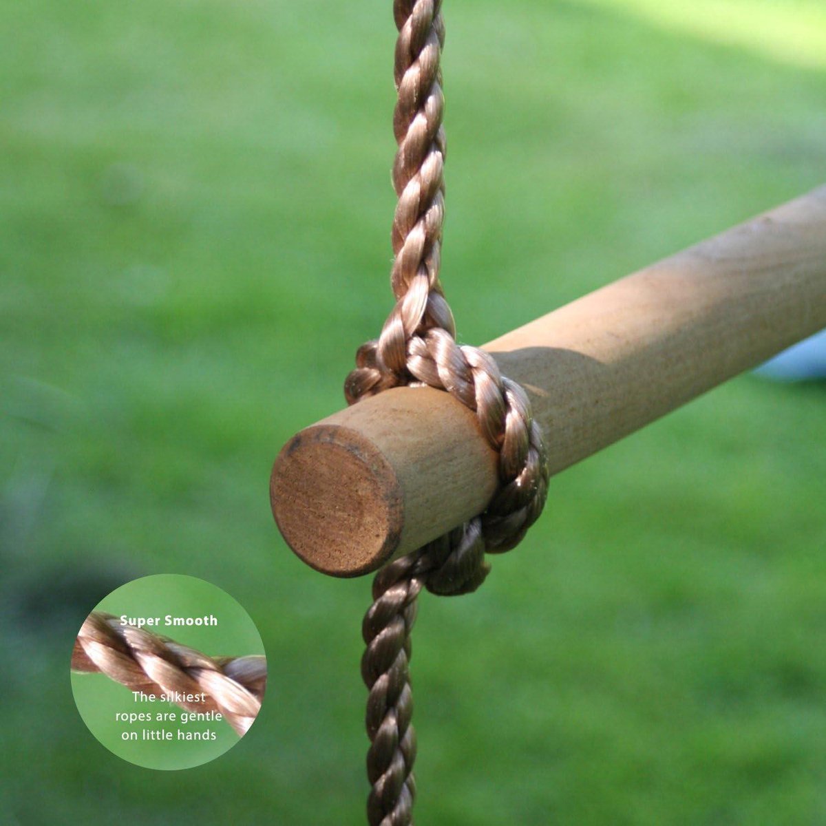 Six-Rung Touwladder Van Hout - Duurzaam - 1000 kg Draagvermogen - 204 meter Max. Hoogte