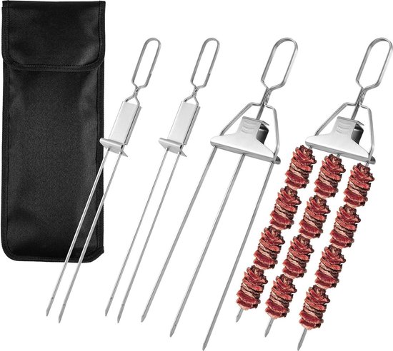 MIRKUZI 2 Stück Honiggabel 21-polig Edelstahl - Imkereibedarf Für Bienenstöcke In Rot & Gelb