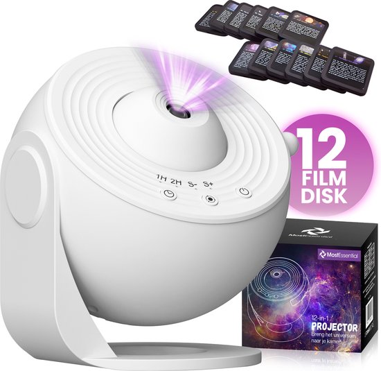 Lampe de projecteur MostEssential Premium 12 en 1 – Projecteur d'étoiles – Projecteur de galaxie – Projecteur de ciel étoilé – Espace – Univers