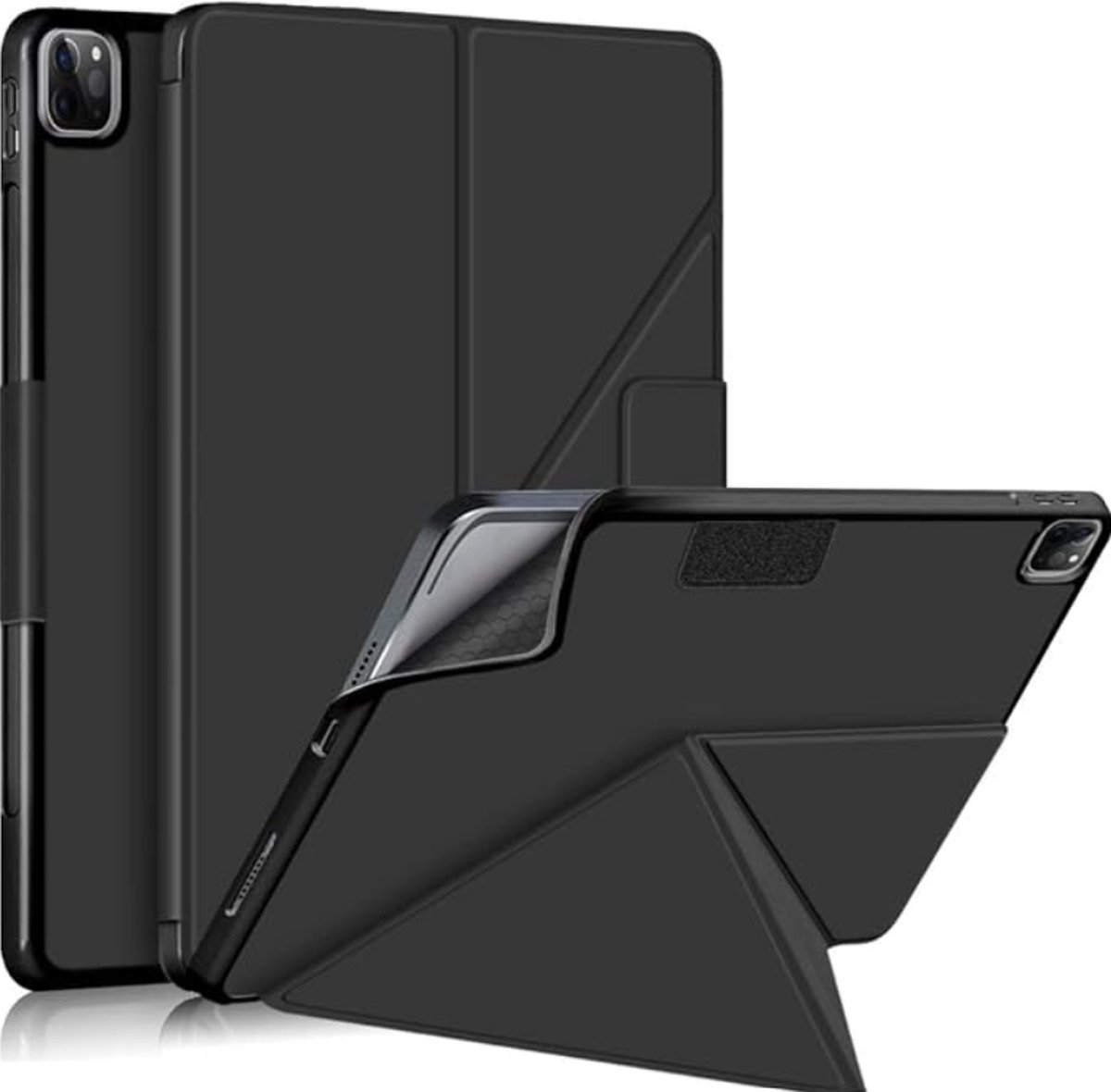 iPad Pro 11 Tablethoes (2018/2020/2021) – Valbestendige Siliconen Hoes met Auto Slaap/Waakfunctie – Zwart