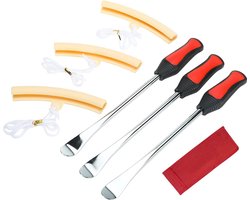 Bandenlichter - 30CM - 6 Delige Bandenlichter En Velgbeschermer Set - Motor Bandenwisselaar - Bandenlepel - Staal - Fiets Bandenafnemer - Fietsgereedschap - Auto Bandenwisselaar - Velgen - Banden - Met Opbergtas - Professional - Stevig