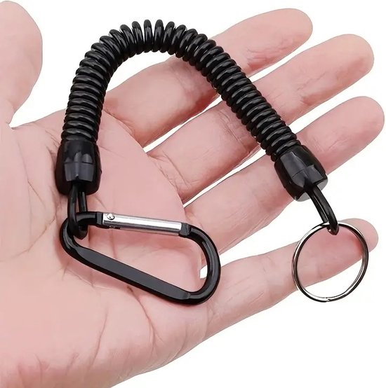 6-pack spiraal sleutelhanger, elastische sleutelhanger, vissen