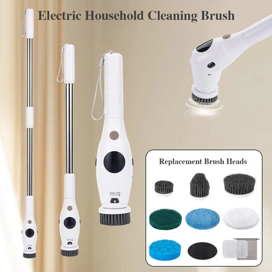 Elektrische Reinigungsbürste, Electric Spin Scrubber Schnurlos Mit 8 Elektrische Reinigungsbürste, Electric Spin Scrubber Schnurlos Mit 8